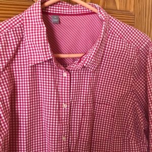 Gingham ladies blouse 1x